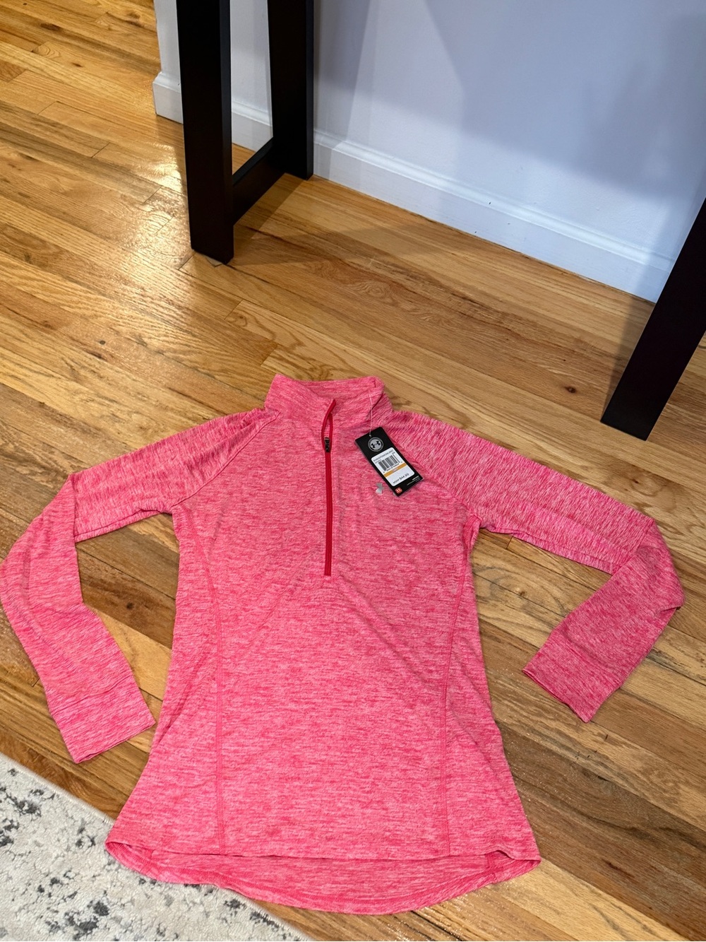 Under Armour Pink Heathered Quarter-Zip Pullover